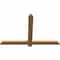 Ekena Millwork Eugene Smooth Timber Gable Bracket, Western Red Cedar, 48"W x 32"H x 1 1/2"D x 3 1/2"F, 16/12 Pitch GBW048X32X0204EUG00SWR - alternate 2
